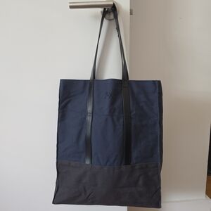 Monogram Navy & Black Canvas Tote Bag